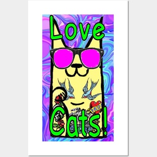 gothic,goth,nugoth,love,kitty,cat,cats Posters and Art